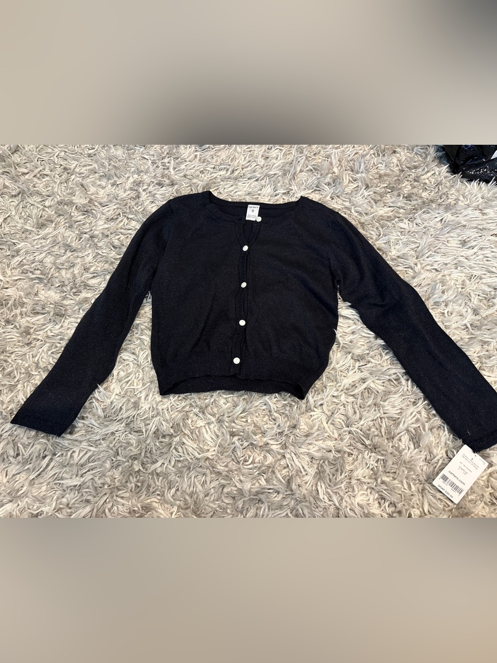Carter's Black Buttoned Knit Cardigan